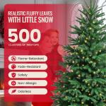 Kuro sagol Künstlicher Weihnachtsbaum Tannenbaum 150cm, Ø 80cm, 500 Spitzen, schwer entflammbar, realistischer Christbaum Tanne mit Ständer, innen außen