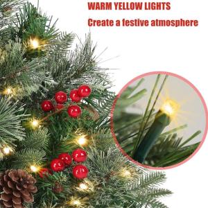 Weihnachts-Pflanzgefäß-Dekorationen, Weihnachts-Pflanzgefäß, Dekoration, Grün, künstliche Tannenbäume mit Stativpfahl, Weihnachts-Veranda-Dekor, Stil B Two
