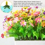 100 stuks , madeliefjes om te knutselen, kleur stoffen bloemen, herbruikbare om te knutselen, decoratieve bloemen, geschikt voor doe-het-zelvers, bruiloft, festival, party,