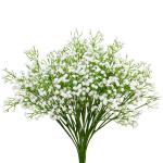 Orla , baby, adem bloemen, plastic bloemen, boeketten, faux bloemenstelen, valse sluierkruid, planten, bloemen voor bruiloften, woondecoratie, wit, 10 stuks