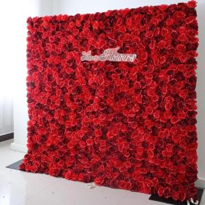 Klassische Rote Rosen-Blumenwand, Blumenarrangement, Blumen-Wandpaneel-Set, Künstliche Wand-Blumen-Hintergrund, 3D-Seiden-Hortensien-Rosen-Blumenpaneel Für Fotohintergrund, Zuhau