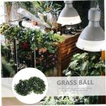 2st Simulierter Mailänder Ball Rundes Kunstgrün Nachgemachter Grasball Simulation Grasball Hängender Grasball Künstliches Aufhängen Hängendes Gras Gartenkugeln Plastikblume G