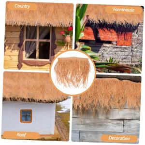 2 Stück Strohdekoration Rasendekoration Gartenhütte Grasdach DIY Künstliches Strohdach Synthetisches Strohdach Simulation Von Stroh Ornament Simuliertes Stroh DIY