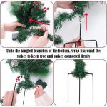 Weihnachtspflanzgefäßfüller, 40 cm künstlicher Weihnachtspflanzgefäßfüller mit Lichtern, künstlicher beleuchteter Weihnachtspflanzgefäßfüller, Weihnachtsfest-Weihnachtsd