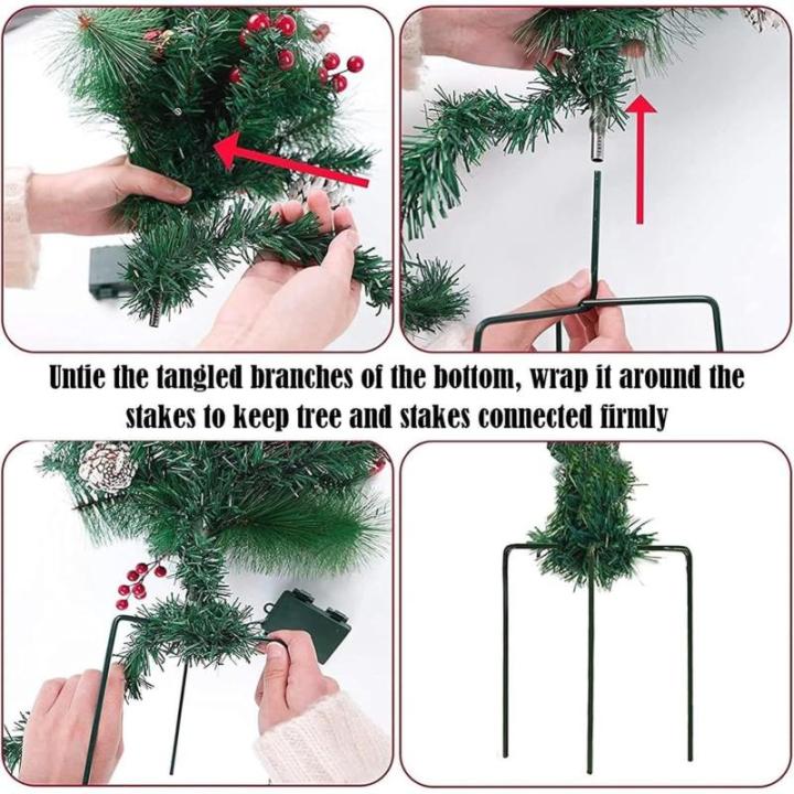 Weihnachtspflanzgefäßfüller, 40 cm künstlicher Weihnachtspflanzgefäßfüller mit Lichtern, künstlicher beleuchteter Weihnachtspflanzgefäßfüller, Weihnachtsfest-Weihnachtsd