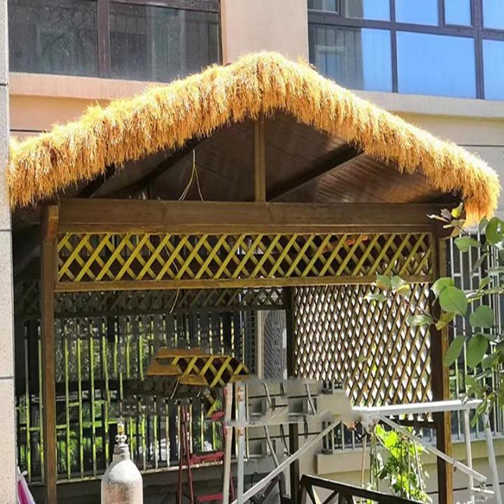 Künstliche Strohdach, Künstliche Mexikanische Palm Runner, Simulation Strohfliesen, Gefälschtes Stroh, Künstlicher Strohpavillon PVC Strohsimulationsrolle Aus Kunststoff, Für 