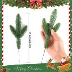 25 stuks kunstdennentakken, groene planten, dennennaalden, kunstmatige dennentakken, knutselaccessoires voor slinger, krans, kerstversiering en woontuindecoratie