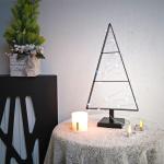 Weihnachtsbaum aus Metall Christbaum Tannenbaum Deko Baum Kunstbaum Loft Schwarz Weiß Gold (Schwarz, 50cm)