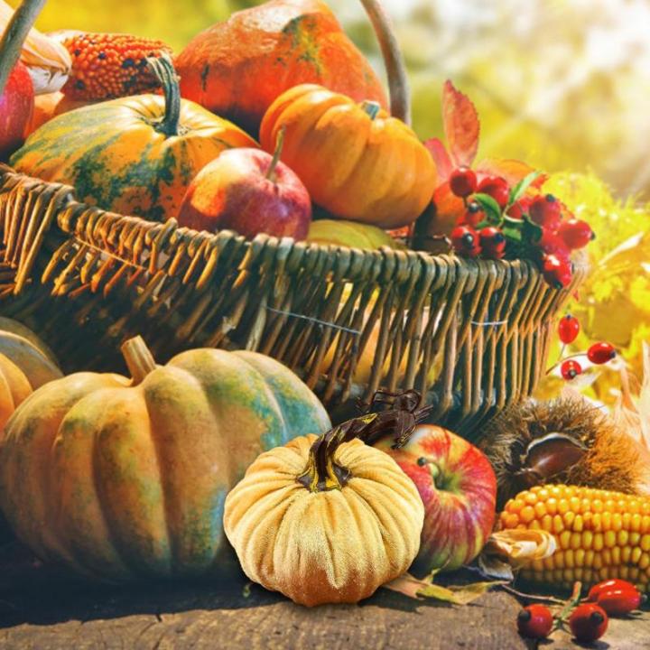 Minis Samt-Kürbisse – Künstliche Künstliche Dekorative Bunte Schaumstoff-Kürbisse | Handgemachte Halloween-Ernte-Gemüse-künstliche Simulations-Kürbisse, Bauernhaus-rustika