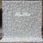 Künstliche Blumenwand Mit Weißen Rosen, 3D-Wandblume Mit Stoffrücken, Seidenhortensie, Blumenwandpaneel, Verwendet Für Hochzeit, Gartenwand, Kirchenwand, Party, Bühne(2x2m/6.5