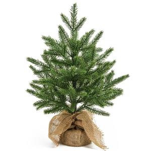 Mini-kunstkerstboom, 45 cm, kleine groene kerstboom, tafel, dennenboom, PE kerstboom voor kerstdecoratie