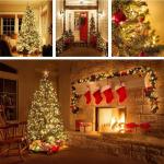 Lichtsnoer kerstboom, 20 m, 200 leds, kleurrijk, kerstverlichting met stopcontact, 8 modi, timer en geheugenfunctie, waterdichte lichtketting voor binnen en buiten, voor tuinfeest 
