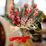Künstliche Balkonpflanzen Blumenkasten Dekoration, 8 Stück, künstlicher Zweig, Bastelkranz, Pick Künstliches Obst (A, One Size)