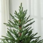Kunstkerstboom, 180 cm kerstboom met 2380 takken, inklapbare metalen standaard, voor kerstdecoratie, groen