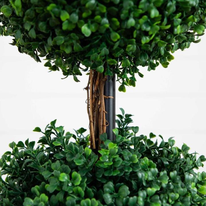 Künstlicher Buchsbaum-Formschnittbaum mit drei Kugeln, 1,2 m (Indoor/Outdoor)