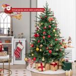 180 cm kunstkerstboom verlicht, scharnierende kerstboom met 8 lichtstanden, 280 warmwitte LED-lampjes, 788 takuiteinden van PE & PVC, dennenboom, kunstkerstboom, groen