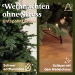 Kunstkerstboom, 180 cm, inclusief metalen standaard, natuurgetrouw met dichte takken, kunstkerstboom voor binnen en buiten, kunstkerstboom