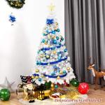 Kunstkerstboom, dennenboom met metalen standaard, pvc-naalden, kunstboom, ideaal voor thuis, kantoor, winkels en hotels, wit