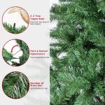 TOPYL 6FT Künstlicher Weihnachtsbaum Unbeleuchtet,Premium Fichten-Weihnachtsbaum Mit Scharnier,Weihnachtsdekoration Mit 650 Zweigspitzen Perfekt Für Den Innen- Und Außenbereich 