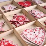 36-delige Kerstboom Decoratie Houten et - Kerstboom Decoraties voor het versieren van de kerstboom - Kerstboom Decoraties (Ster/Hart/Spar)