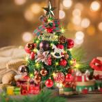 Kunstkerstboom, moeilijk ontvlambaar, pvc-dennenboom, kerstboom met ornamenten, indoor kunstdecoratie