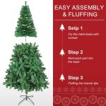 5FT künstlicher Weihnachtsbaum mit 550 PVC-Astspitzen, Weihnachtsbaum mit faltbarem Metallfuß, einfache Montage, Weihnachtsdekoration für Zuhause und Büro