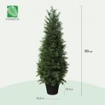Kunstplant ceder 90 cm in pot, coniferen kunstmatig outdoor UV beschermd voor huis woonkamer tuin veranda decoratie (1 stuks)