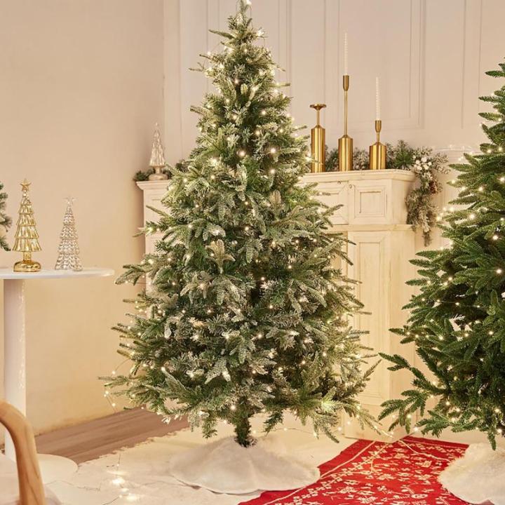 Weihnachtsbaum mit Beleuchtung, Künstlicher Weihnachtsbaum, Buschige Zweige, Weihnachtsbaum Schnee Als Weihnachtsdekoration für Zuhause/Büro(240 x 158 cm/94" x 62")