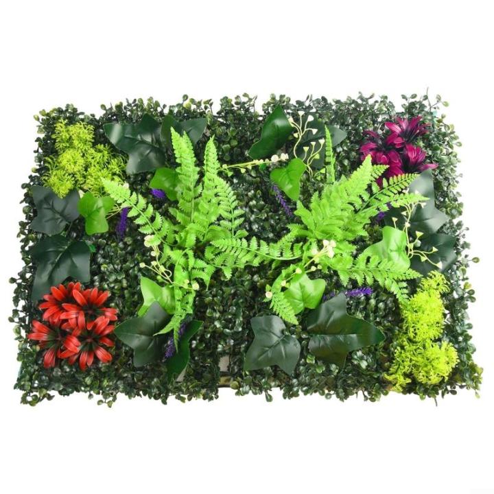 Decoratieve kunstmatige hekken 40 x 60 cm Kunstmatige Plant Gras Nep Plant Wandpanelen Kunstbloemen Hek Groene Bladeren Muur Hekken Outdoor Gesimuleerde Plant Wandpanelen Huis Tuin