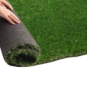 Kunstrasen Läufer Teppich 20 mm Florhöhe Grün Kunstrasen Rasen für Garten Haustiere und Hunde 2 x 4,5 m