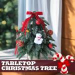 Kleine groene kerstboom, simulatie tafelkerstboom, kleine kerstboom en doe-het-zelfdecoraties, 51 PE-tips, mini-kerstboom voor binnen en buiten, voor een feestelijke touch
