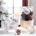 Kerstversieringen 9 stuks 6cm , bevroren winter zilver en wit onbreekbare kerstbal ornamenten decoratie voor kerstboomversiering