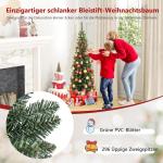 180 cm kerstboom met ledverlichting, kunstkerstboom met 390 takken en 180 ledlampen, dennenboom, kerstdecoratie voor kantoor, woning, winkel (180 cm)