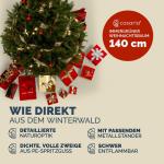 Kunstkerstboom, 140 cm, mix pvc, spuitgietwerk, PE met standaard, 470 takpunten, ziet eruit als echt snel op te bouwen, kerstdecoratie, dennenboom, kerstboom, groen