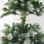Kunstkerstboom extra gevuld met gecombineerde dubbele bladeren 150-240cm met metalen standaard (Groente, 150cm 418Tips)