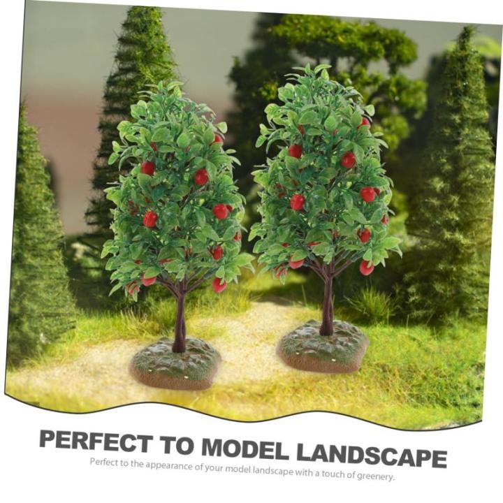 3 Sätze Obstbaum-Modell Baummodellierung Dekor Künstlicher Obstbaum Künstliche Modellbäume Figuren Zum Basteln Palmier Obstbäume Blumentopf-dekor Plastik Green 2 Stück * 3