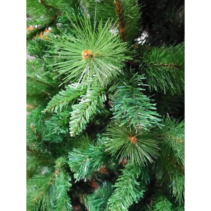 Kunstkerstboom extra gevuld met gecombineerde dubbele bladeren 150-240cm met metalen standaard (Groente, 150cm 418Tips)