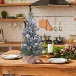 Weihnachtsbaum klein, Weihnachtsdorfbäume, Gefälschter Weihnachtsbaumschmuck, Niedliche Miniatur-Schneebaum-Weihnachtsdekoration, Heimdekoration, Tischdekoration für Wohnzimmer,