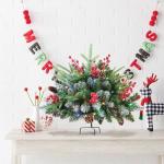 Weihnachtsbaum Künstlich, Pflanzgefäß-Sträucher, vorbeleuchtete Pflanzgefäß-Sträucher for Weihnachten, Weihnachts-Pflanzgefäß-Füller, Weihnachts-Urnen-Füller, Weihnachts