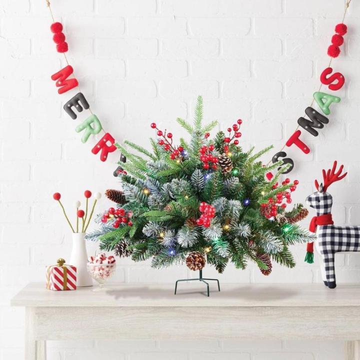 Weihnachtsbaum Künstlich, Pflanzgefäß-Sträucher, vorbeleuchtete Pflanzgefäß-Sträucher for Weihnachten, Weihnachts-Pflanzgefäß-Füller, Weihnachts-Urnen-Füller, Weihnachts