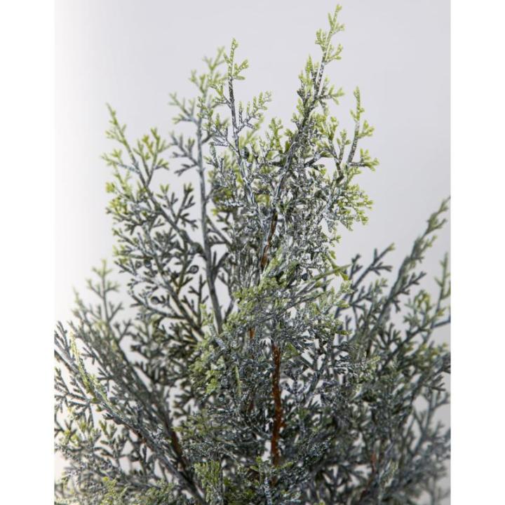 Zeder/Konifere in Schneeoptik im Topf GA künstliche Thuja Pflanze Kunstbaum Dekobaum (60x30cm)