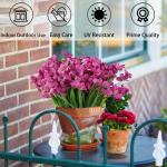12Pcs Outdoor Nep Planten Plastic UV Bestand Faux Bloemen Planten Bulk Voor Indoor Outdoor Opknoping Planter Tuin Venster Doos Thuis Bruiloft Decor