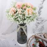 Real Touch Kunstmatige Gypsophila, 12 stuks, wit, voor bruiloft, feest, bruid, kantoordecoratie (wit)
