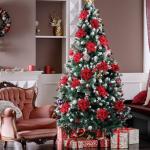 12 Weihnachtsstern-Weihnachtsdekorationen Weihnachtsbaum-Blumendekorationen Mit Clips Und Stielen Künstliche Weihnachtssterne Für Weihnachtskranz-Partydekorationen