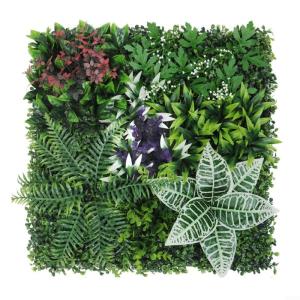 Künstliche Hecke Pflanze Wand Heimdekoration Simulierter Rasen Simulierte Pflanze Wandpflanze Blumen Wanddekoration 50 x 50 cm (1)