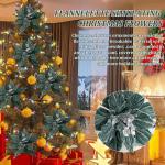 6pcs Poinsettia Blumen künstlich 11 Zoll lebensee Weihnachtsblumen weiche künstliche Blumen mit Glitzerpulver für Weihnachten Neujahrspartydekorationen, Grün, Weihnachtsblumen