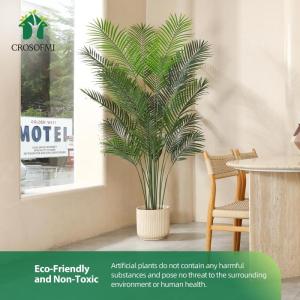 Kunstpalm, 190 cm, grote kunstplant in pot, kunststof palm, ziet eruit als een echte plant, decoratie voor woonkamer, balkon, slaapkamer, kantoor, cadeau voor een housewarming (2 s