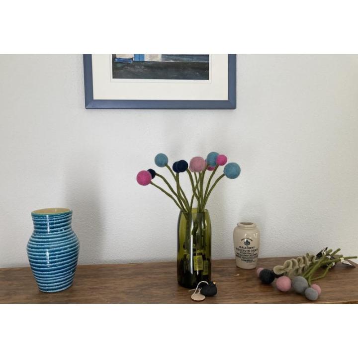 - Vilten bloemen boeket bloemen van vilt - boeket - Fair Trade - handgemaakt (amandelbloesem), enkele bloem: 31cm