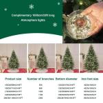 Weihnachtsbaum mit Beleuchtung, Künstlicher Weihnachtsbaum, Buschige Zweige, Weihnachtsbaum Schnee Als Weihnachtsdekoration für Zuhause/Büro(240 x 158 cm/94" x 62")