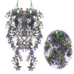JINXM Kunstmatige Hangende Wijnstokken Planten Plastic Varens Planten Kunstmatige Klimop Garland Trailing Huilen Klimop Wijnstok Hangende Plant voor Balkon Veranda's Patio Mand Dec